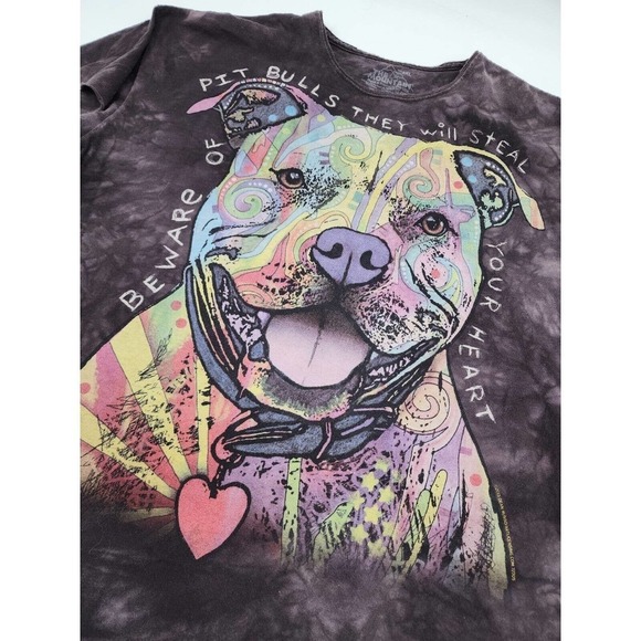 The Mountain Pit Bull Shirt Black Tie Dye Large Rainbow Size 2X 2013 Dean Russo - Picture 5 of 10